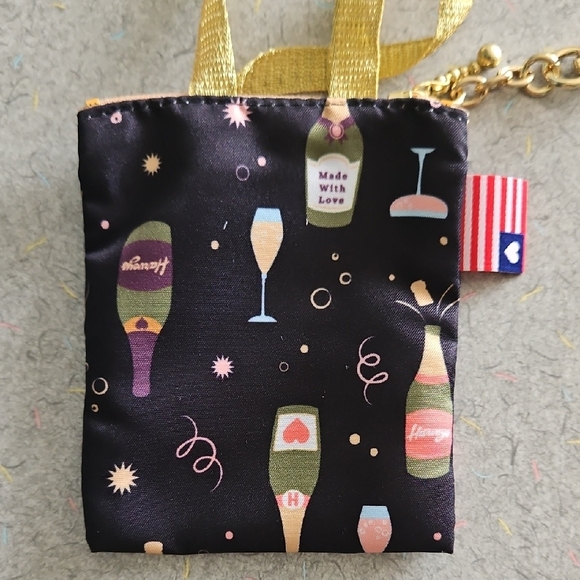 Chic Black Mini Tote with Gold Handles Coin Purse - Picture 2 of 15